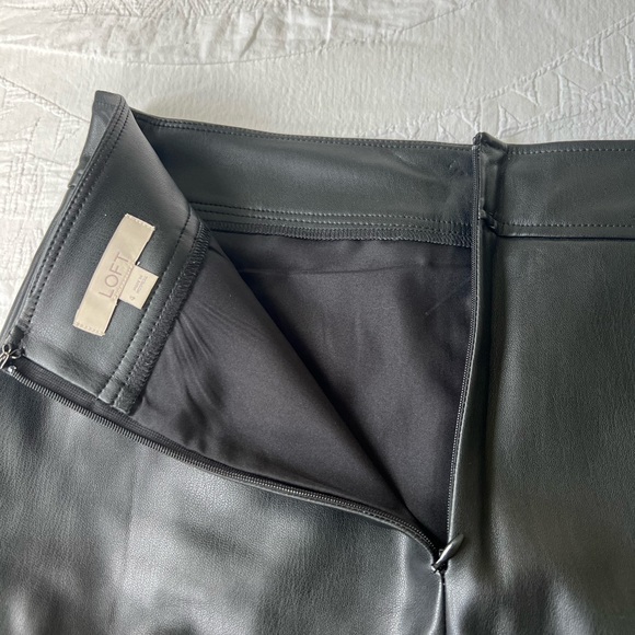 LOFT Faux Leather Mini Skirt - Picture 2 of 4